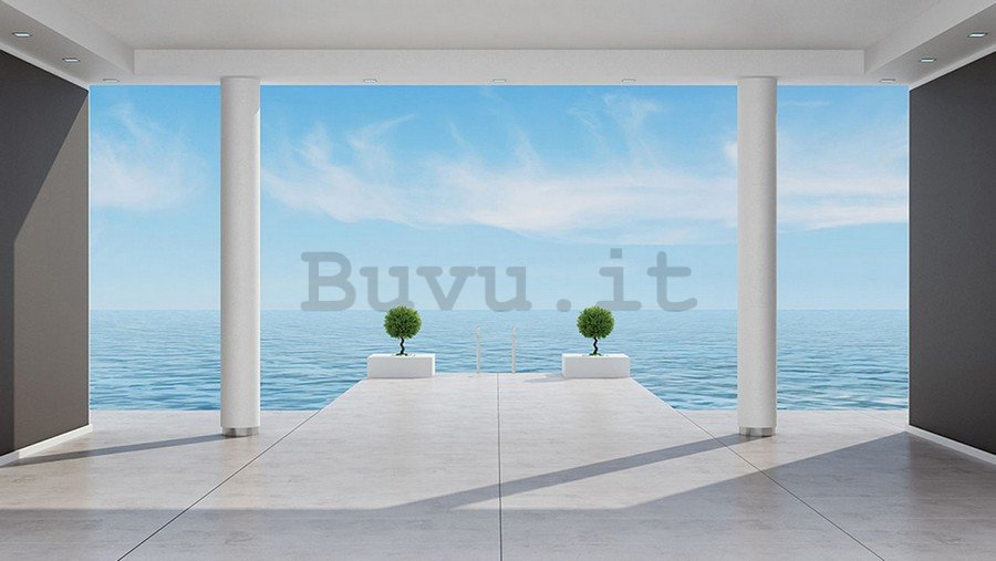 Fotomurale in TNT: Vista sul mare (terrazza) - 184x254 cm