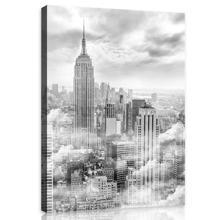 Quadro su tela: New York nella nebbia - 100x75 cm
