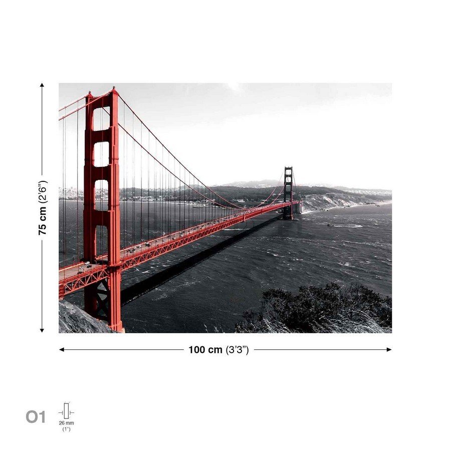 Quadro su tela: Golden Gate Bridge (3) - 75x100 cm