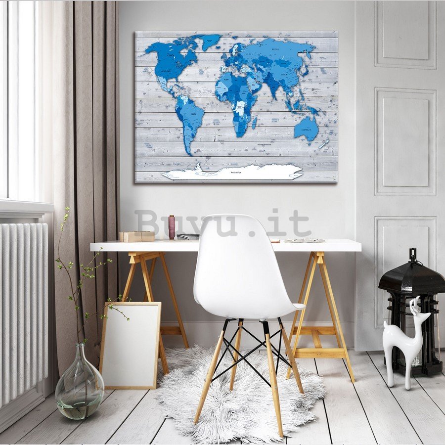 Quadro su tela: Mappa del mondo (4) - 75x100 cm