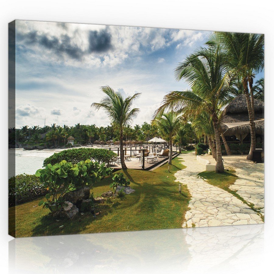 Quadro su tela: Resort tropicale (1) - 75x100 cm