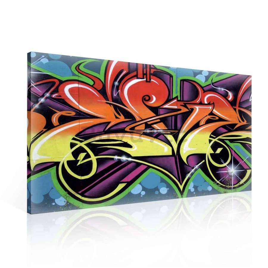Quadro su tela: Graffiti (1) - 75x100 cm