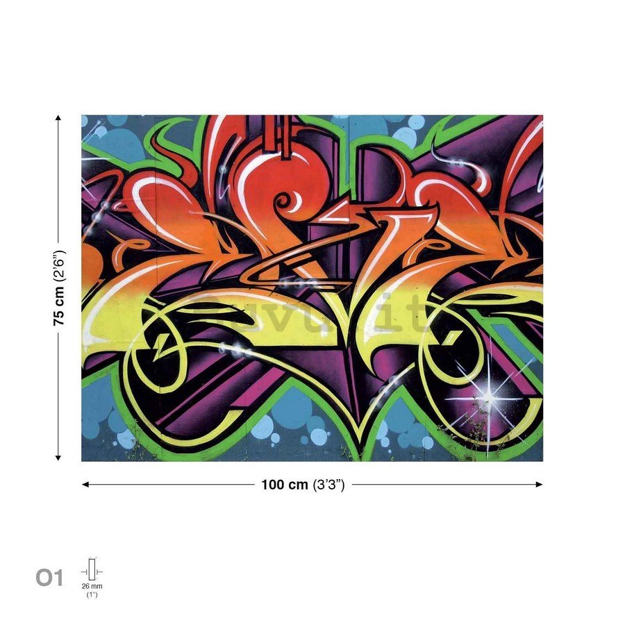 Quadro su tela: Graffiti (1) - 75x100 cm