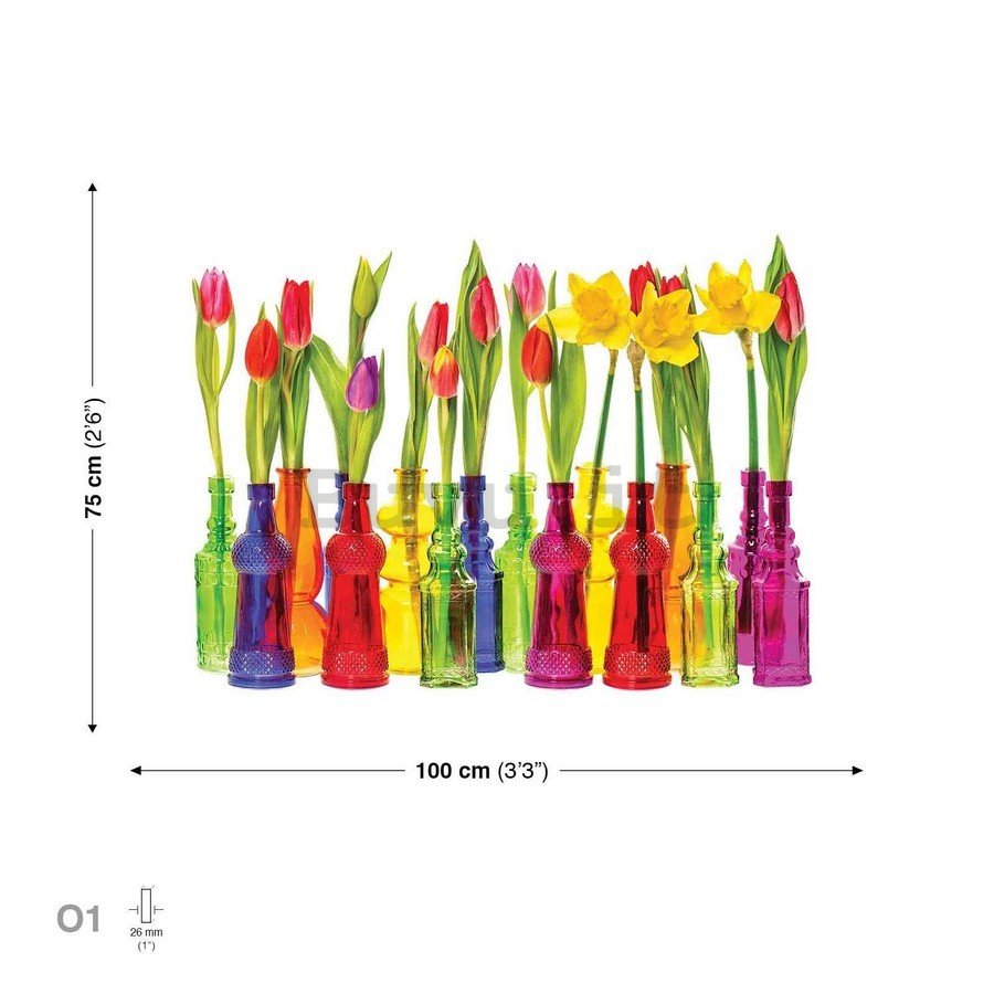 Quadro su tela: Tulipani - 75x100 cm