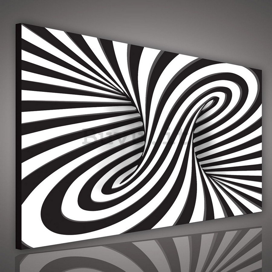 Quadro su tela: Illusione a strisce (2)  - 75x100 cm