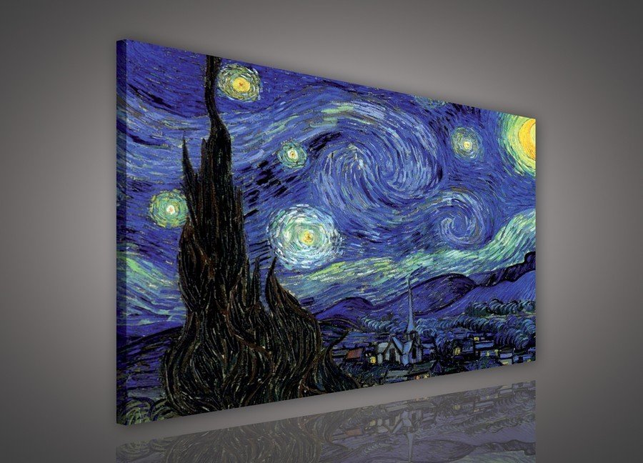 Quadro su tela: Notte stellata, Vincent van Gogh - 75x100 cm