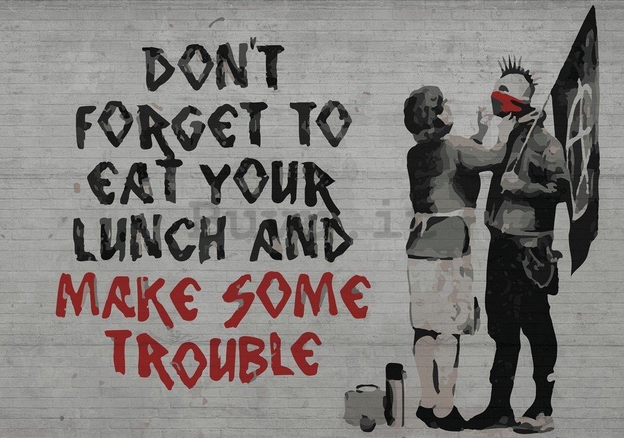 Quadro su tela: Dont Forget to Eat Your Lunch (graffiti) - 75x100 cm