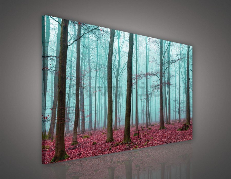 Quadro su tela: Nebbia nel bosco (3) - 75x100 cm