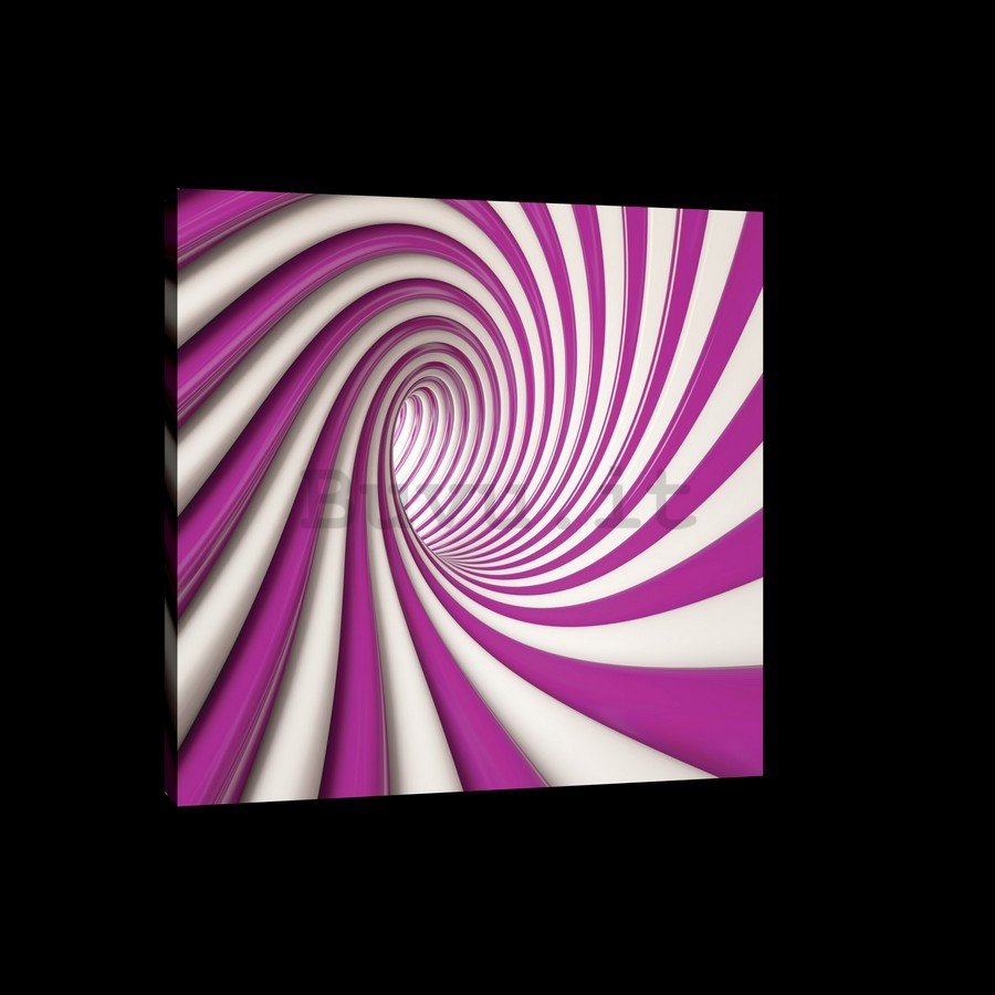 Quadro su tela: Spirale viola - 75x100 cm
