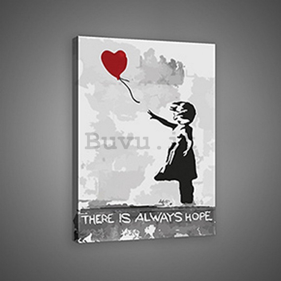 Quadro su tela: There is Always Hope (graffiti) - 75x100 cm