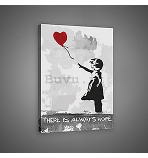 Quadro su tela: There is Always Hope (graffiti) - 75x100 cm