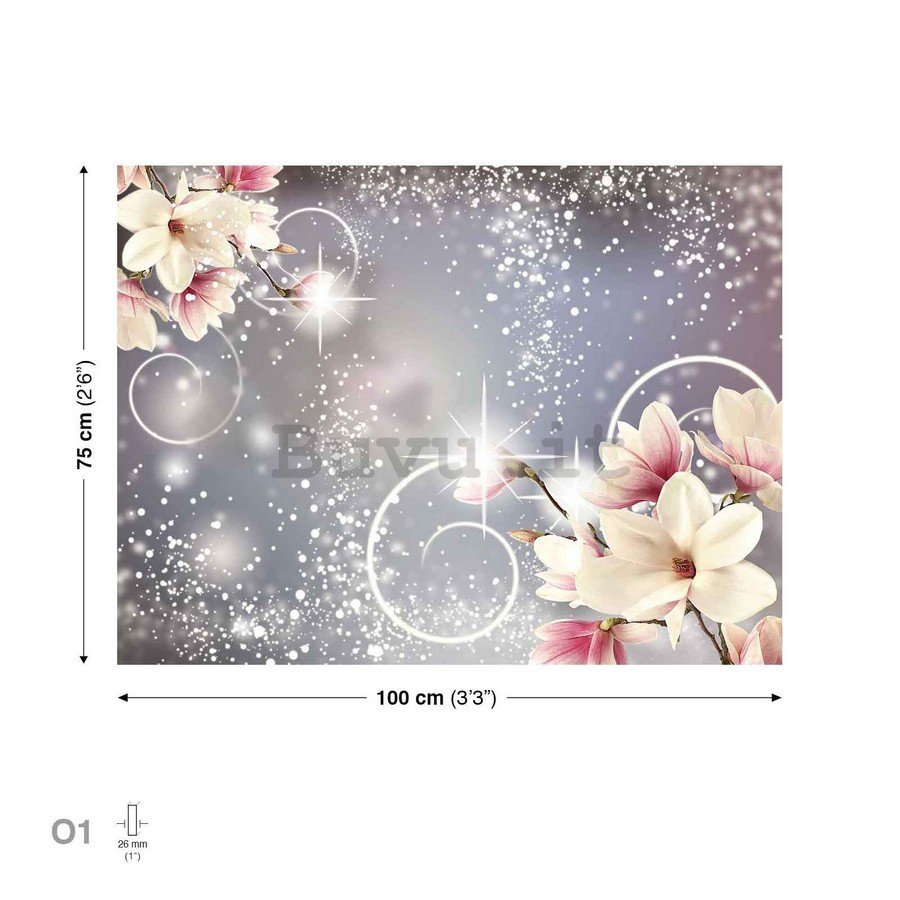 Quadro su tela: Astrazione di magnolia (1) - 75x100 cm