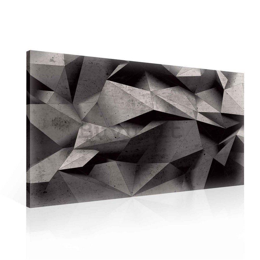 Quadro su tela: Astrazione in bianco e nero (5) - 75x100 cm