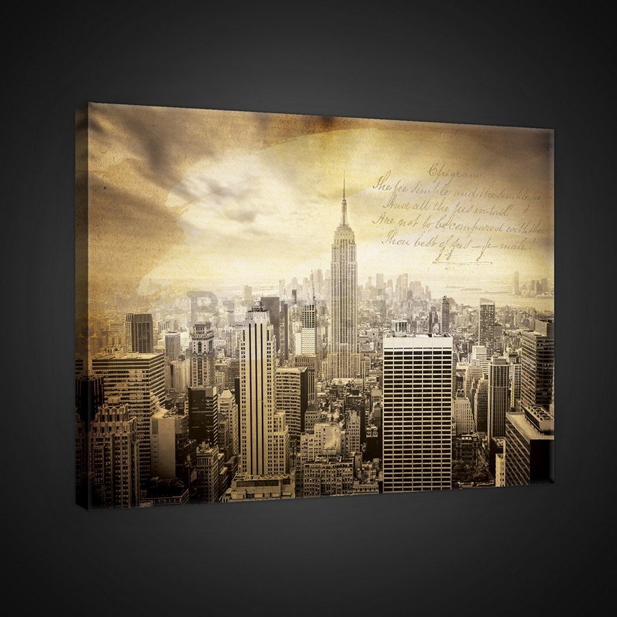 Quadro su tela: Manhattan (vintage) - 75x100 cm