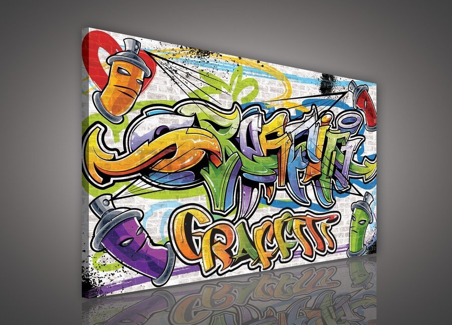 Quadro su tela: Graffiti (5) - 75x100 cm