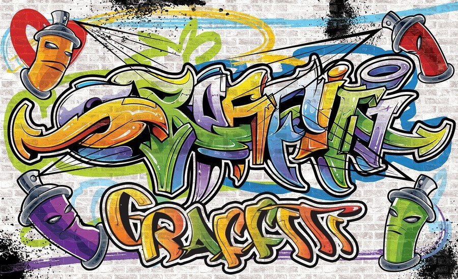 Quadro su tela: Graffiti (5) - 75x100 cm