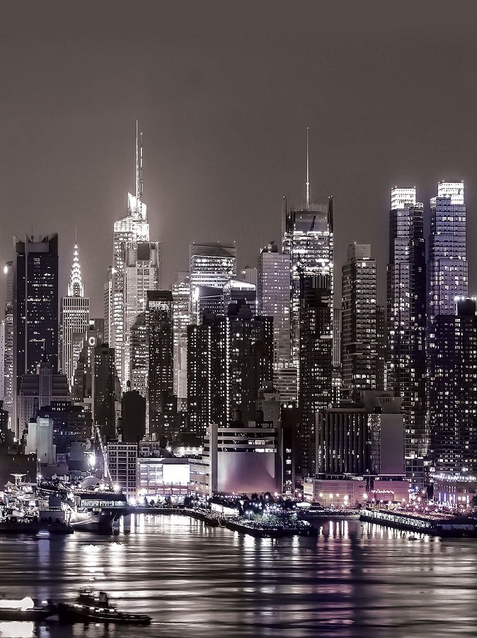 Fotomurale: New York di notte - 254x184 cm