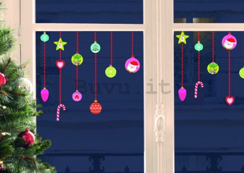Adesivo su vetro natalizio - Dolci decorazioni