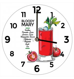 Orologio da parete in vetro: Bloody Mary - 34 cm