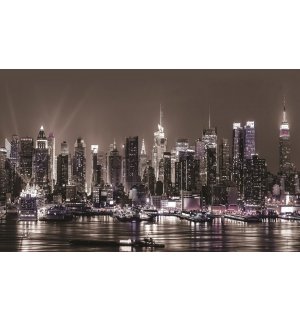 Fotomurale in TNT: New York di notte - 254x368 cm