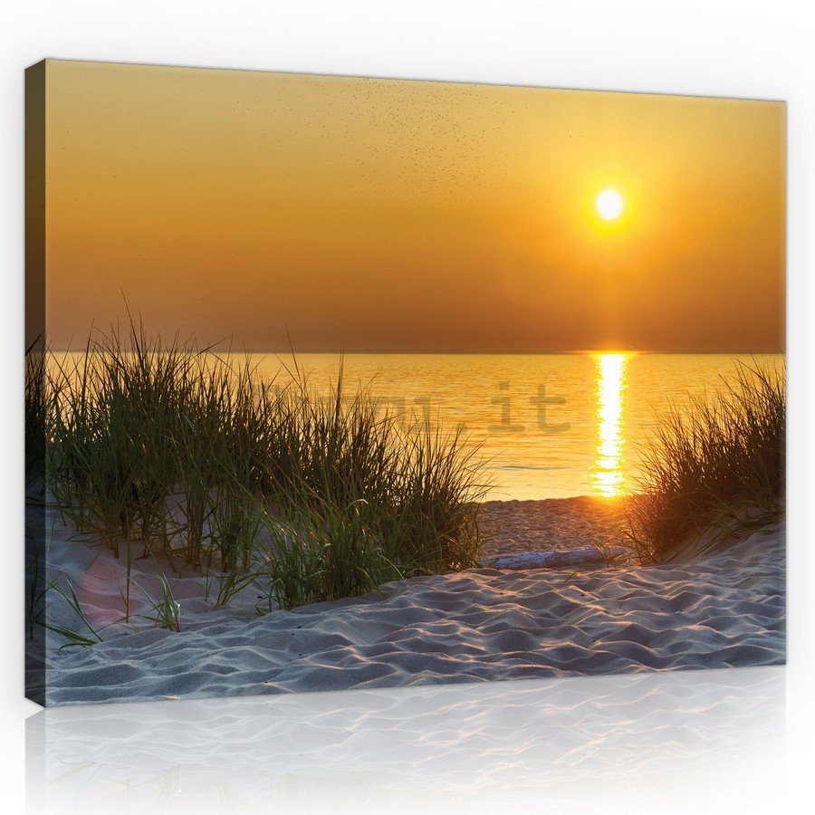 Quadro su tela: Tramonto sulla spiaggia (5) - 75x100 cm