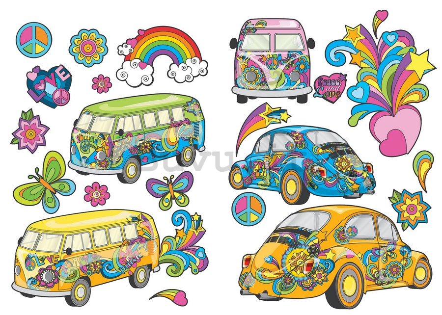 Adesivo - Hippie VW