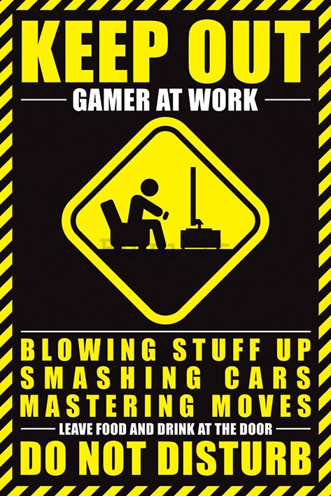 Poster - Keep Out, Gamer at Work