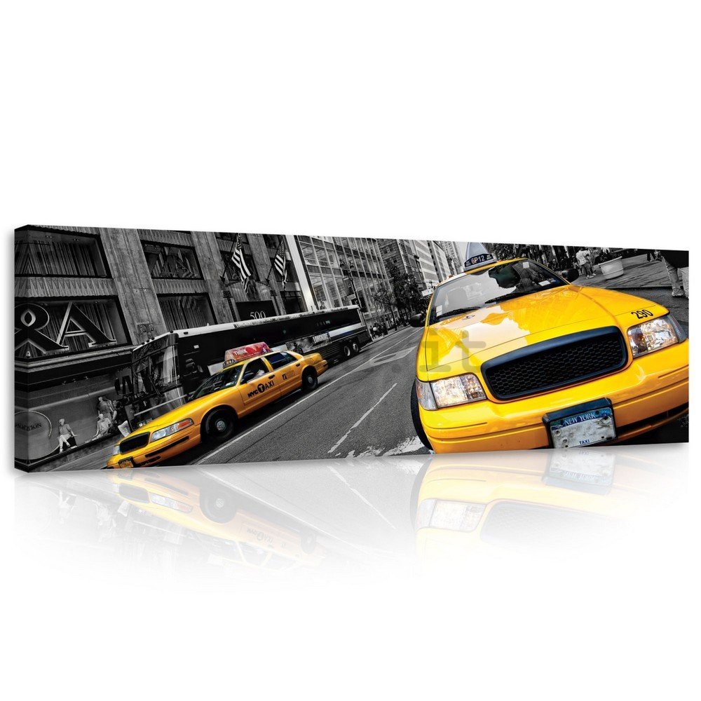 Quadro su tela: Manhattan Taxi (2) - 145x45 cm