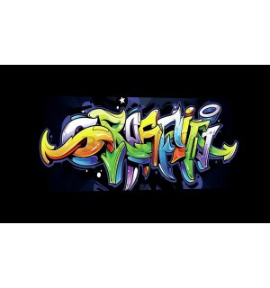 Quadro su tela: Graffiti (4) - 145x45 cm