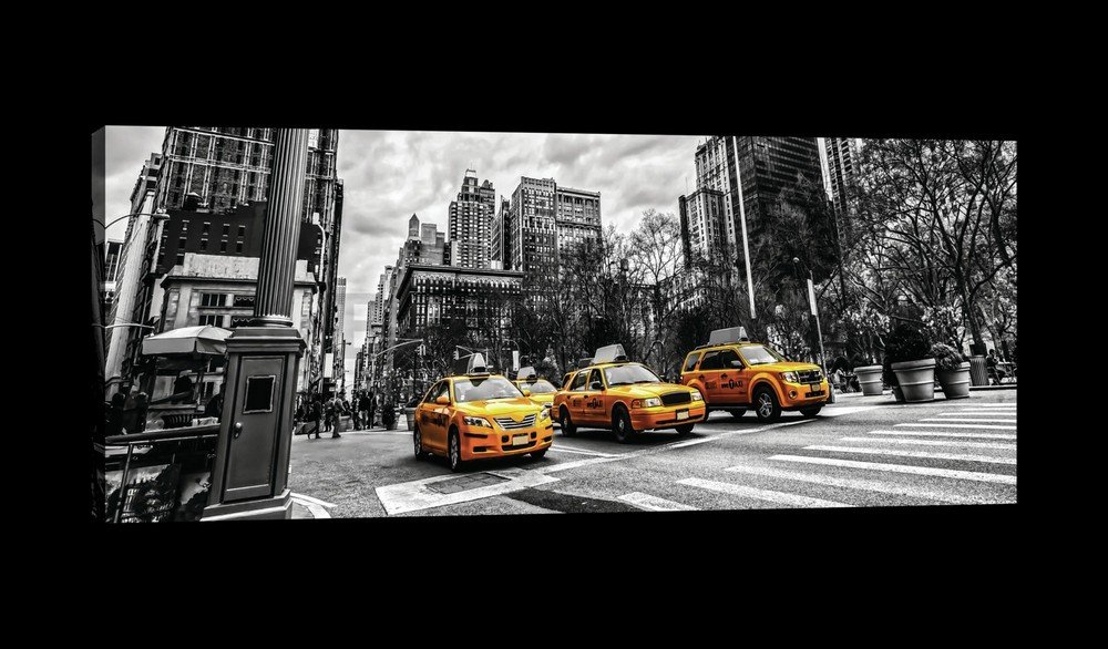 Quadro su tela: New York (Taxi) - 145x45 cm