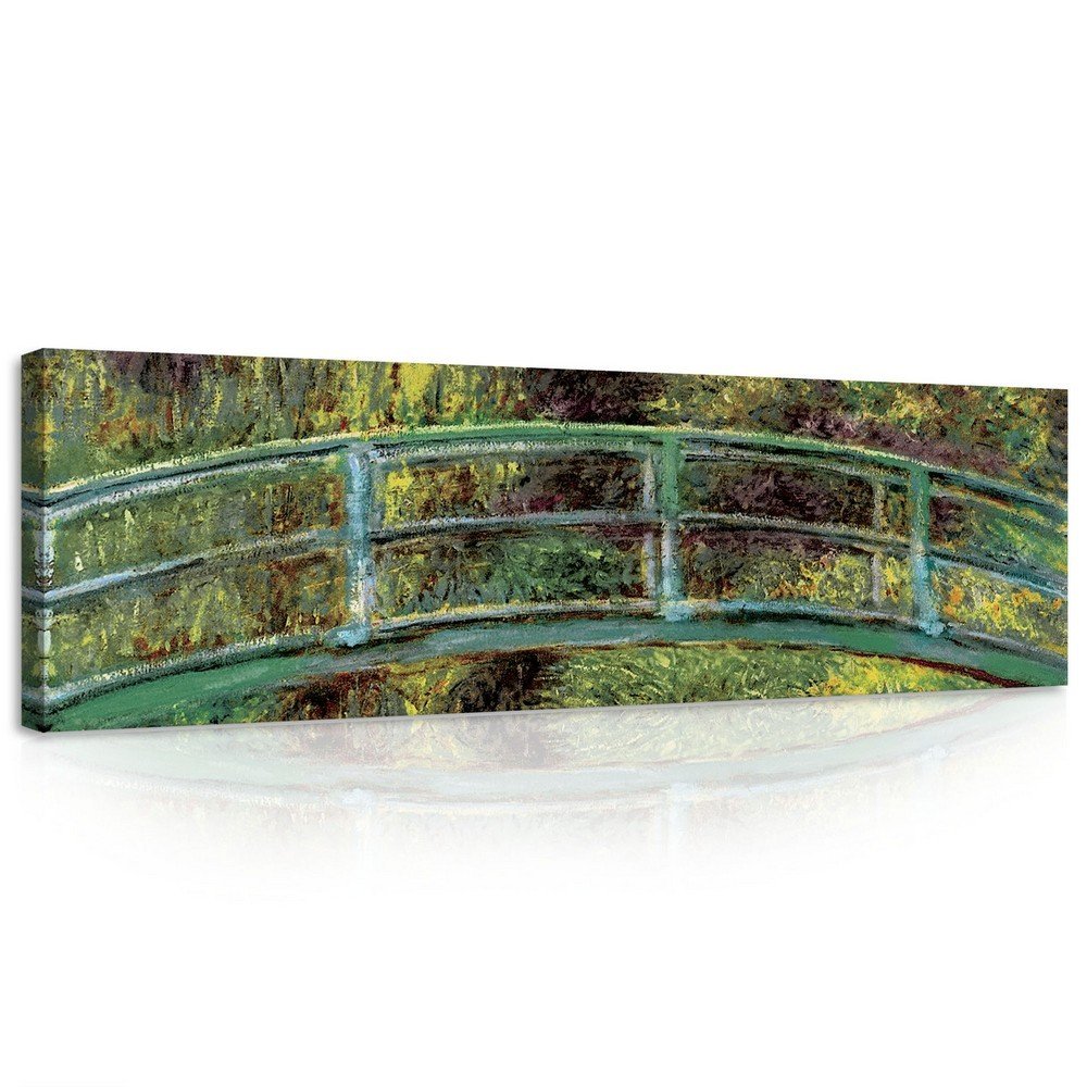 Quadro su tela: Ninfee, Claude Monet - 145x45 cm