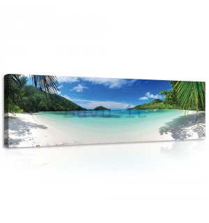 Quadro su tela: Paradiso sulla spiaggia (5) - 145x45 cm