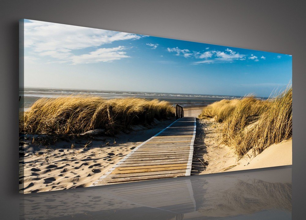 Quadro su tela: Sentiero sulla spiaggia - 145x45 cm