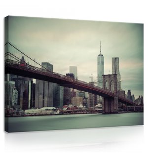 Quadro su tela: Brooklyn Bridge (2) - 75x100 cm