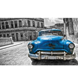 Fotomurale in TNT: Auto d'epoca americana (blu) - 104x152,5 cm