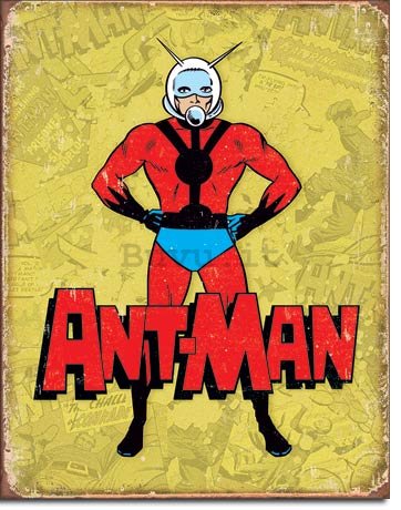 Targa in latta - Ant-Man (Retro)
