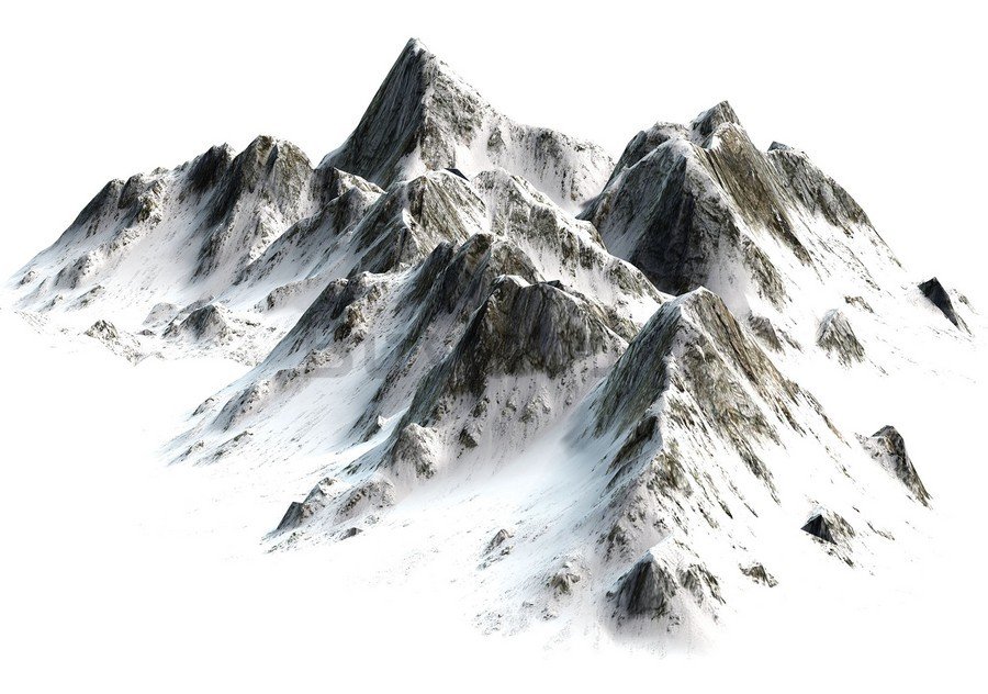 Fotomurale in TNT: Montagne innevate - 104x152,5 cm