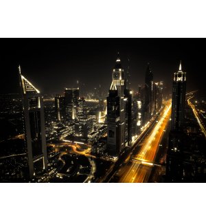 Fotomurale in TNT: Dubai di notte (1) - 254x368 cm