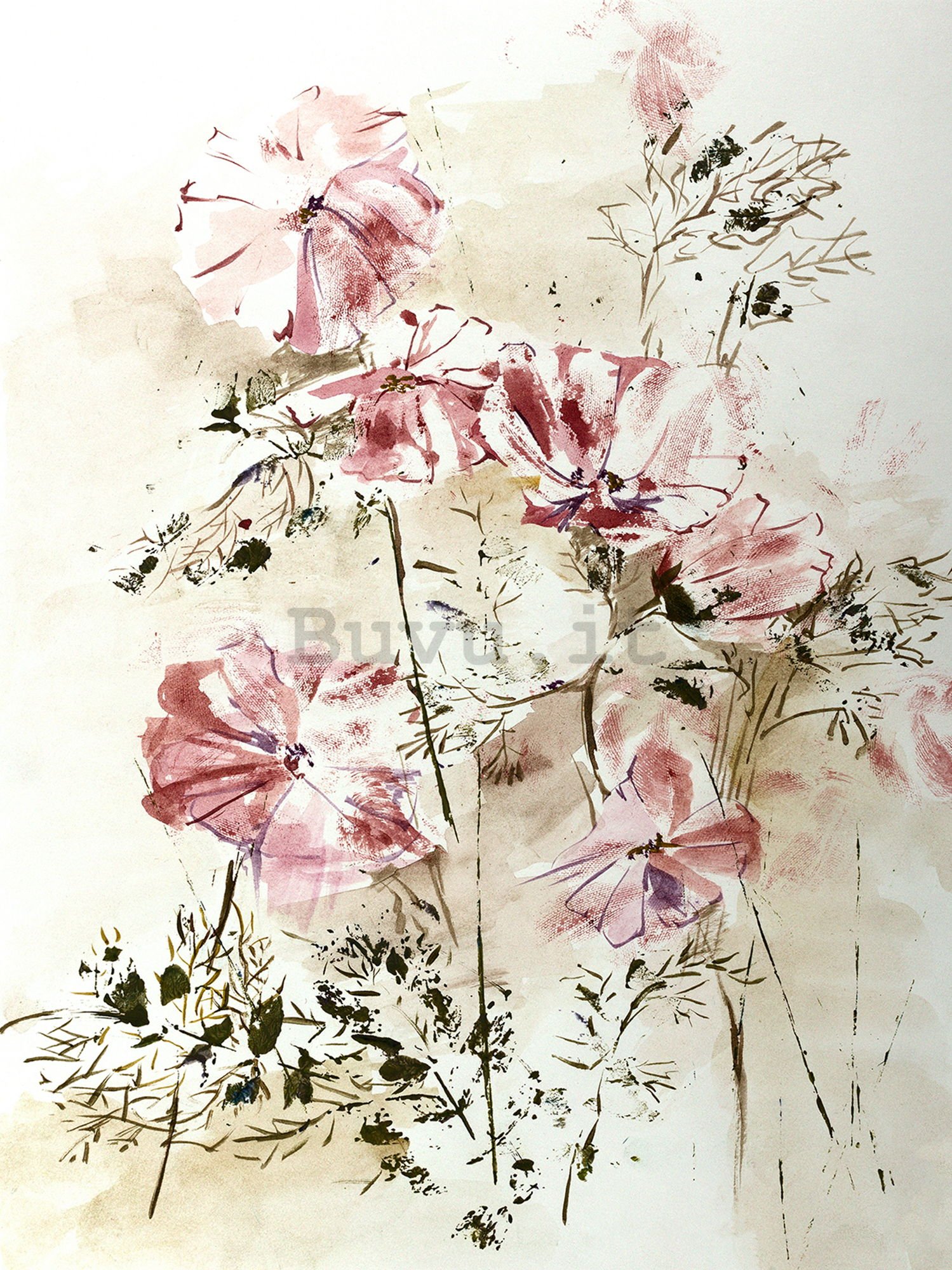 Fotomurale: Pittura floreale (1) - 254x184 cm