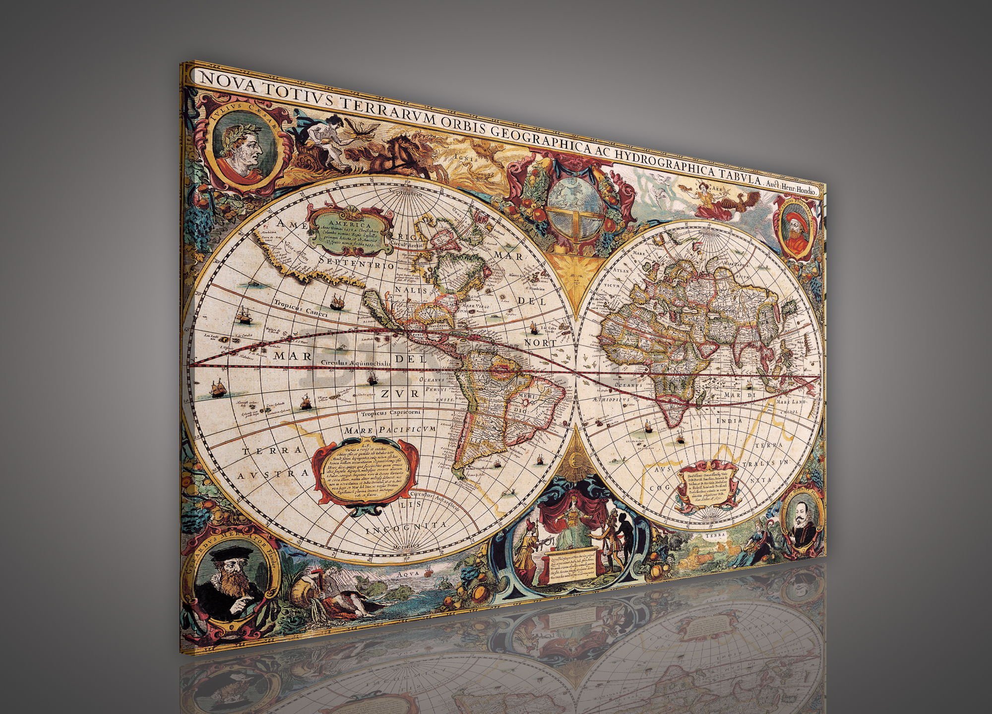 Quadro su tela: Mappa (2) - 75x100 cm