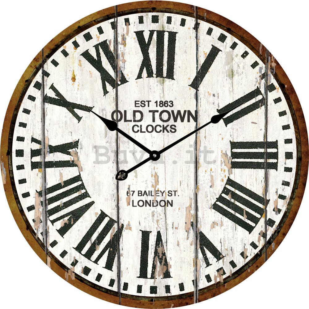 Orologio da parete in vetro - Old Town Clocks (bianchi)