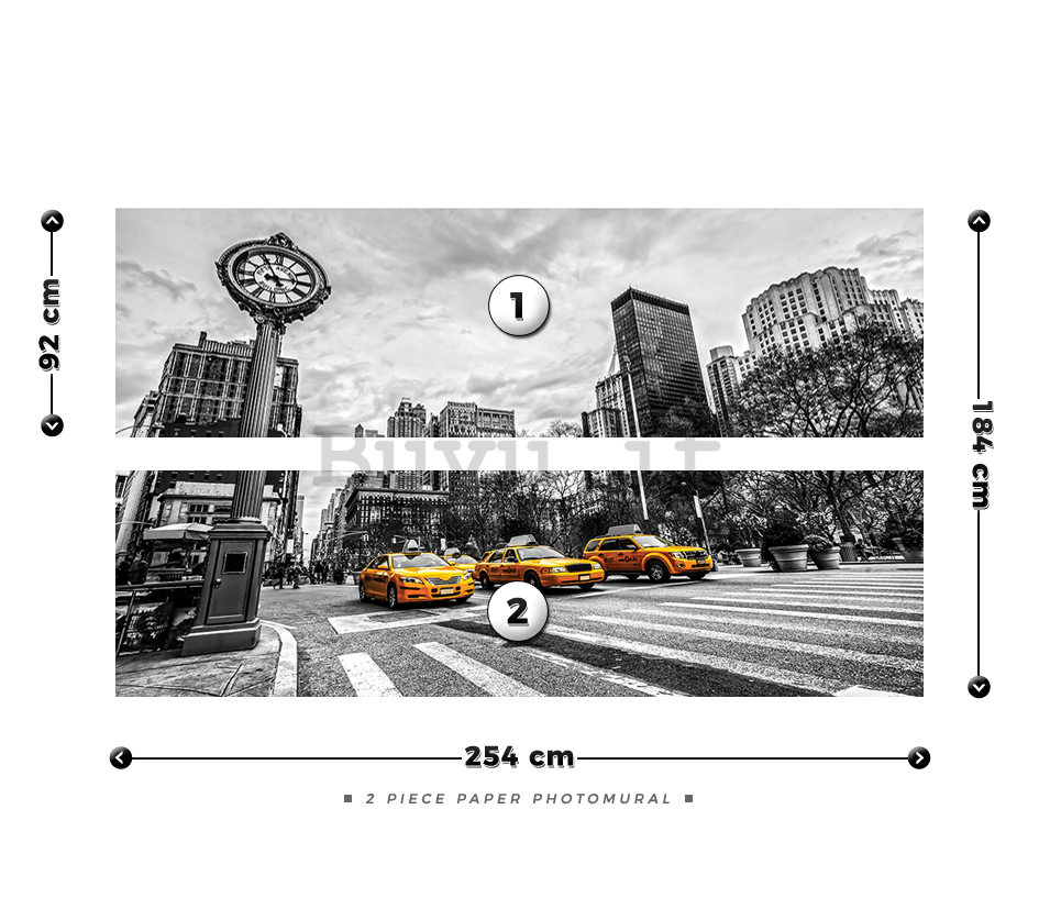 Fotomurale: New York (Taxi) - 184x254 cm