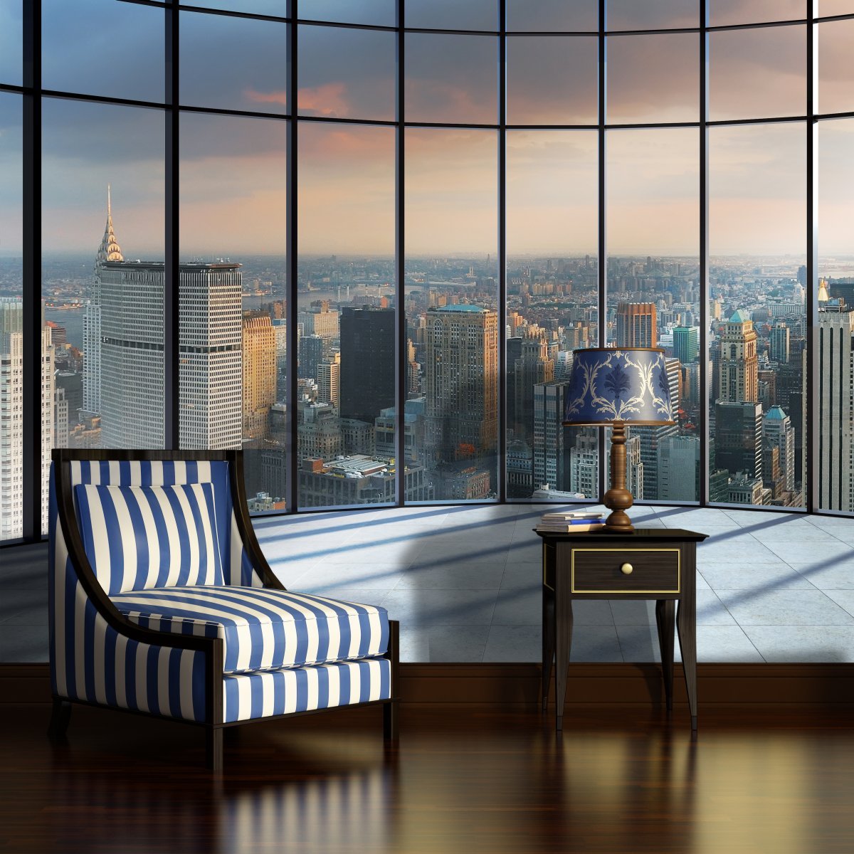 Fotomurale: Vista su New York dalla finestra - 184x254 cm