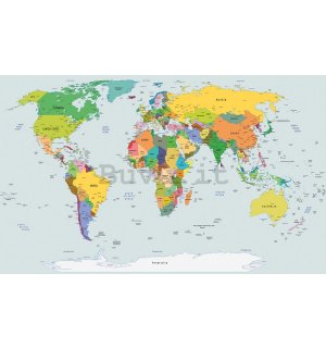 Fotomurale in TNT: Mappa del mondo (2) - 184x254 cm