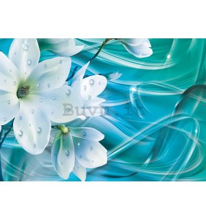 Quadro su tela: Astrazione floreale (2) - 75x100 cm