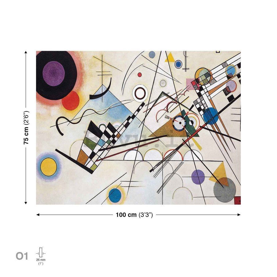 Quadro su tela: Composition 8, Vasilij Kandinskij - 75x100 cm