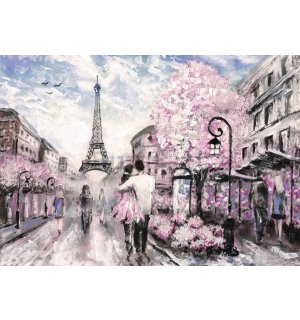 Quadro su tela: Parigi (dipinta) - 75x100 cm