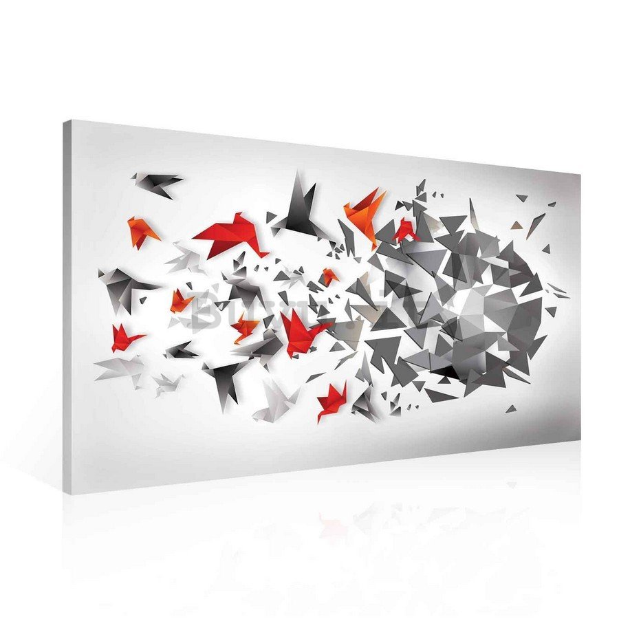 Quadro su tela: Origami birds (7) - 75x100 cm