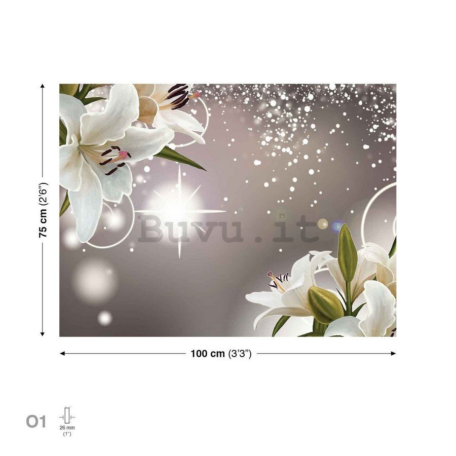 Quadro su tela: Astrazione di magnolia (2) - 75x100 cm