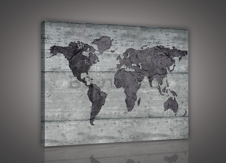 Quadro su tela: Mappa del mondo artistica (4) - 75x100 cm